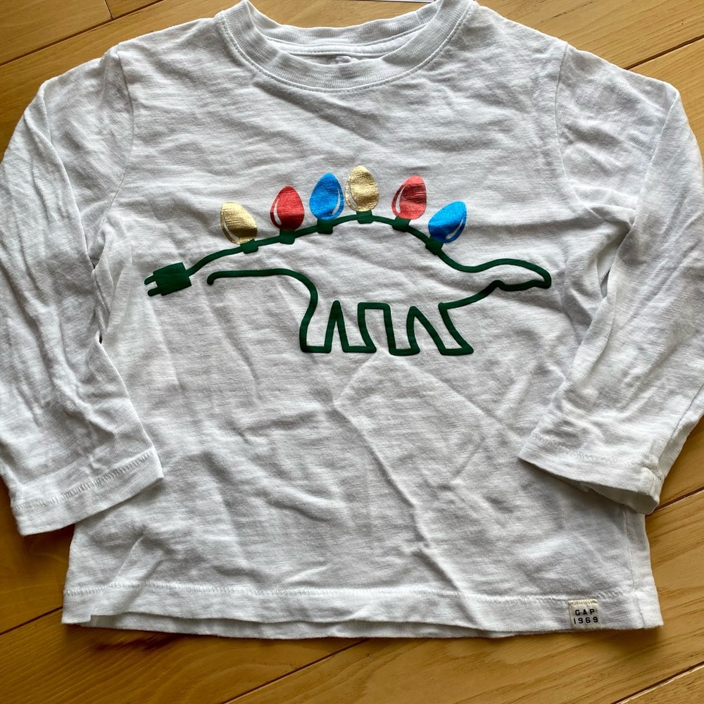 3T Gap Dino Holiday Shirt